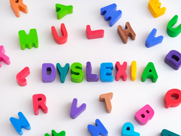 Letters spelling dyslexia
