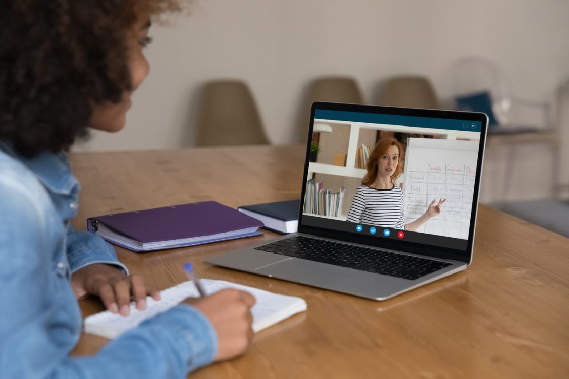 Student participating in a one-on-one virtual tutoring session funded through Arizona’s Empowerment Scholarship Account (ESA) program.